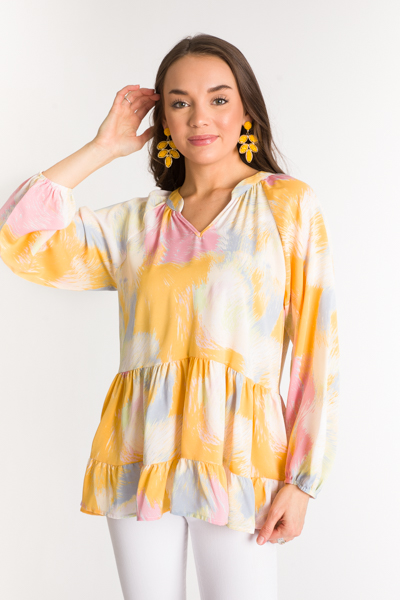 Whirl Wind Blouse, Pink Blue