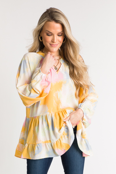 Whirl Wind Blouse, Pink Blue