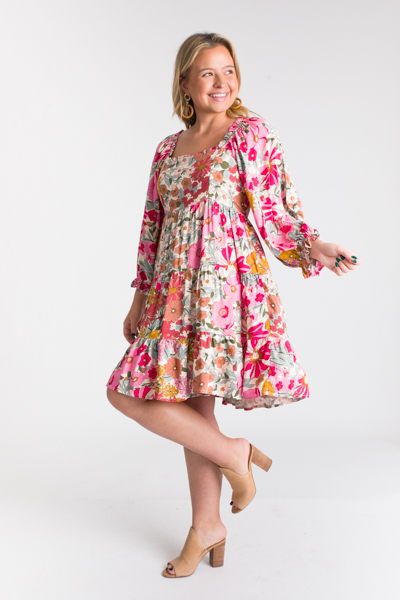 Em Floral Dress, Pink