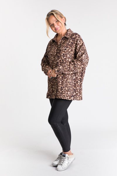 Soft Leopard Print Jacket, Beige