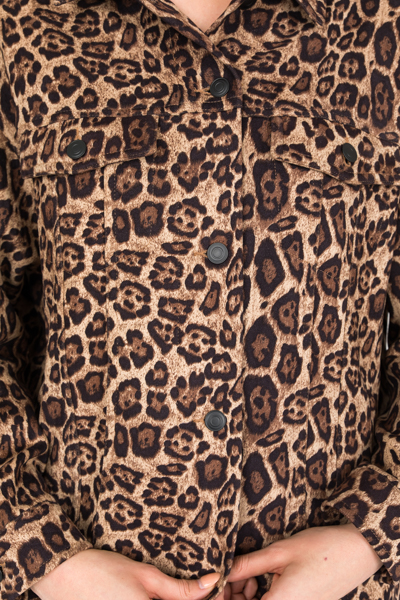 Soft Leopard Print Jacket, Beige