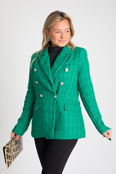 Fab Tweed Blazer, Green