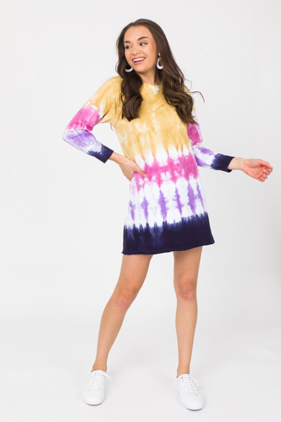 Tie Dye Knit Shift Dress