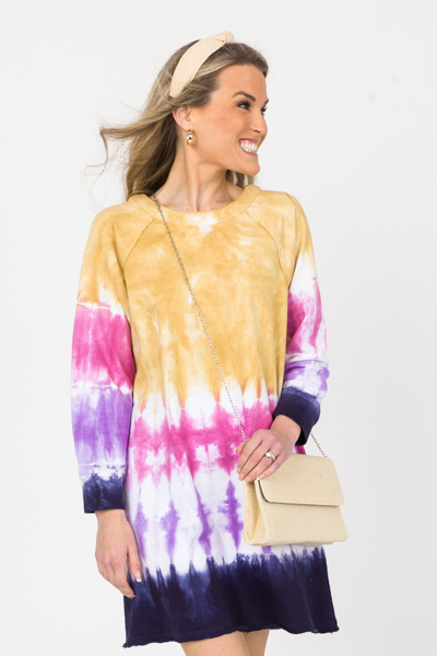 Tie Dye Knit Shift Dress