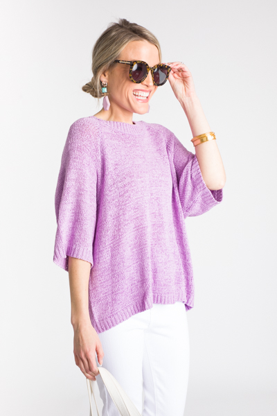 Half Sleeve Sweater, Lavender