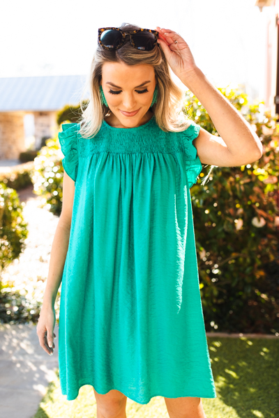 Hang Loose Dress, Emerald