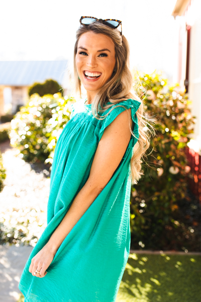 Hang Loose Dress, Emerald