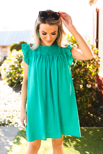 Hang Loose Dress, Emerald