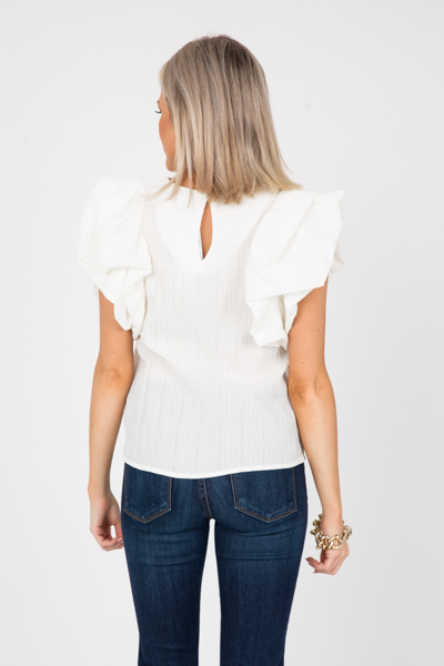 Sanders Puff Top, White