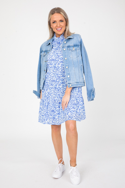 Ditsy Floral Dress, Lt. Blue