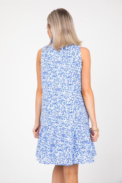 Ditsy Floral Dress, Lt. Blue