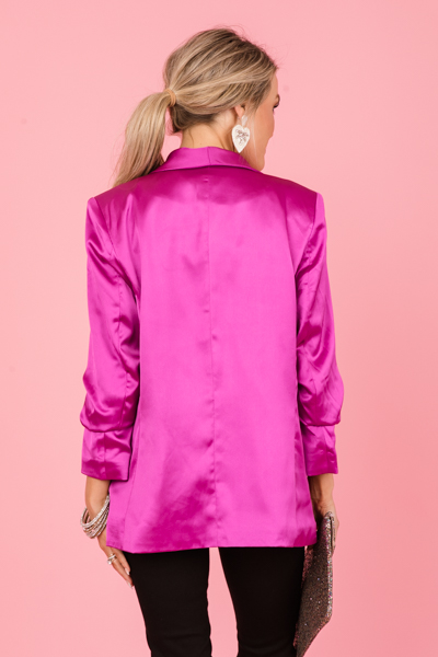 Satin Blazer, French Rose