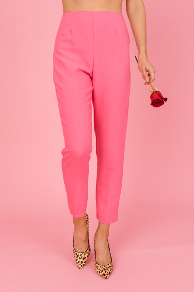 Flat Front Pink Pants