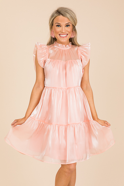 Shimmer Wow Dress, Peach