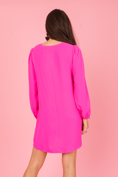 Amanza Shift Dress, Hot Pink