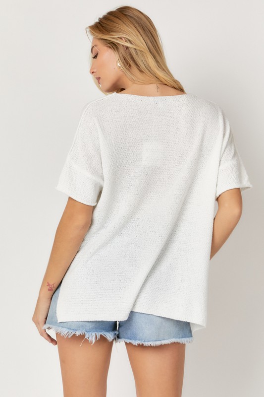 Chillax Pocket Sweater, White