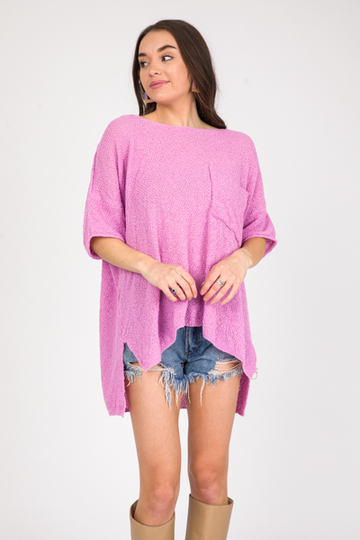 Chillax Pocket Sweater, Lilac