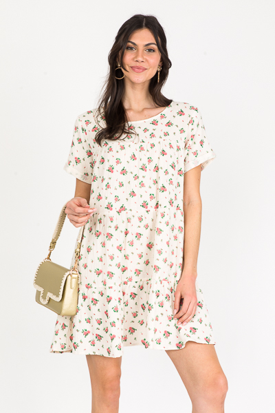 Rosie Gauze Dress, Vanilla