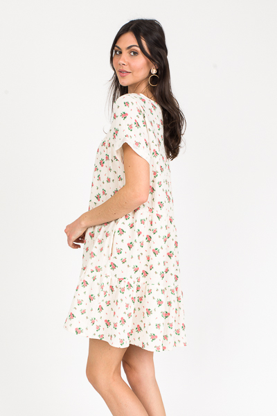 Rosie Gauze Dress, Vanilla