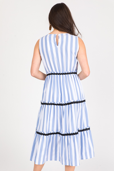 Ric Rac Stripe Midi, Lt. Blue