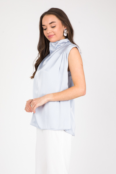 Emmerson Padded Blouse, Blue