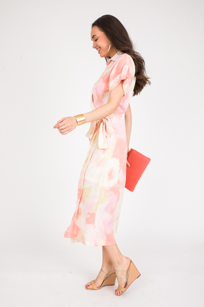 Katrina Wrap Maxi, Coral Moss