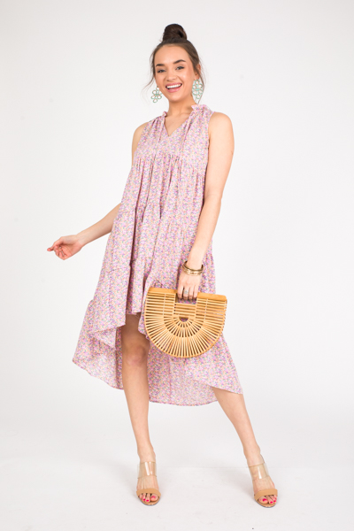 Scoop Hem Midi, Pink Mix