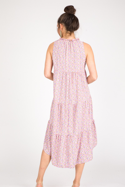 Scoop Hem Midi, Pink Mix