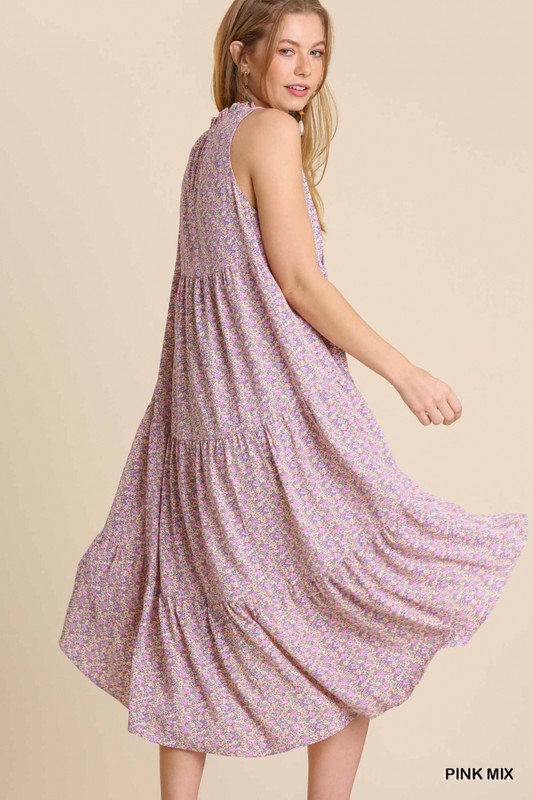 Scoop Hem Midi, Pink Mix