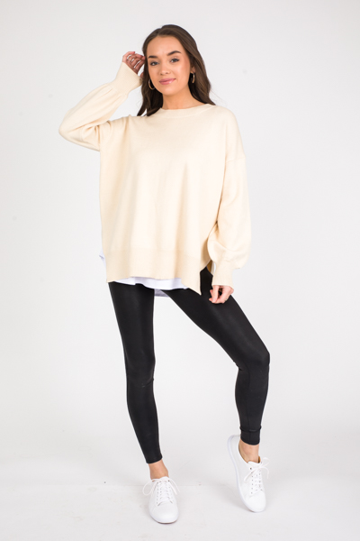 Spring Forward Sweater, Lt. Taupe