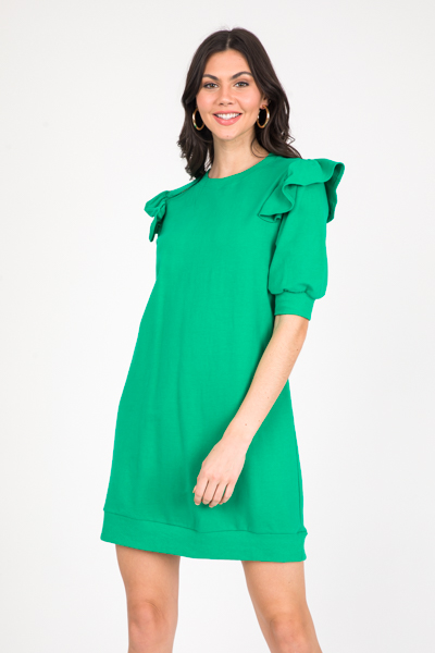 Winnie Sweatshirt Dress, Green