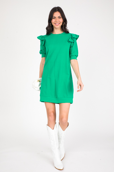 Winnie Sweatshirt Dress, Green