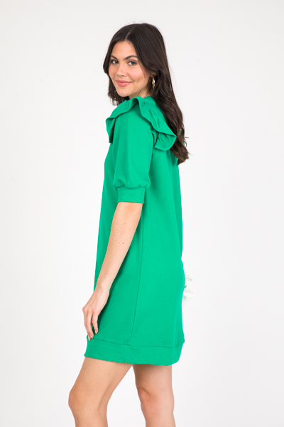 Winnie Sweatshirt Dress, Green