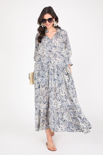 Nina Maxi, Grey Print