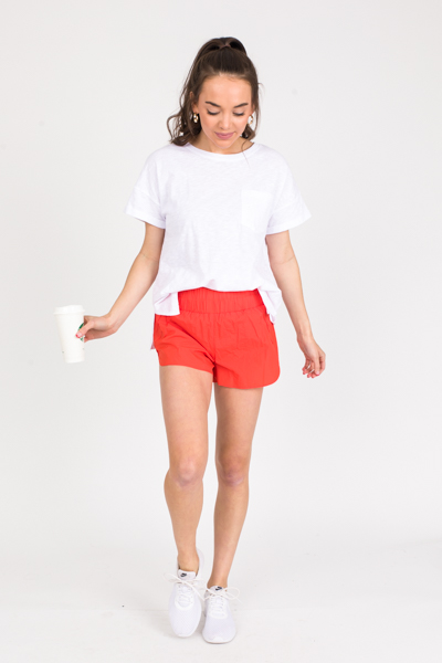 Washed Cotton Tee, White