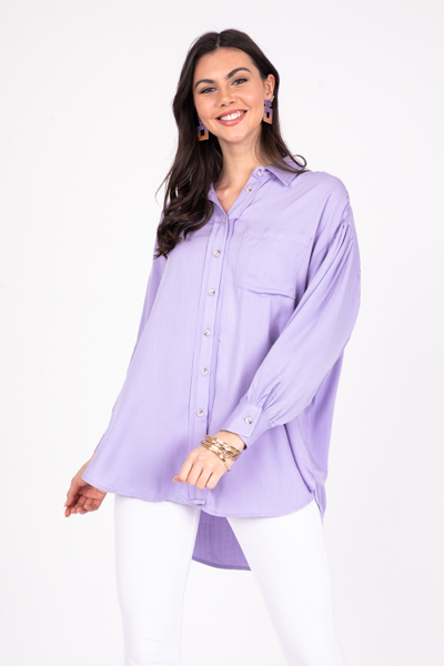 Lavender Button Up Tunic