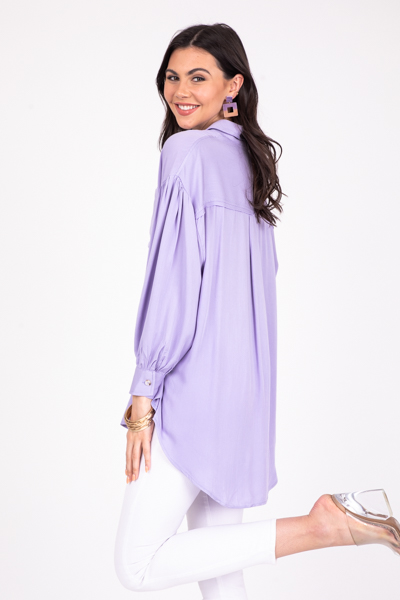 Lavender Button Up Tunic