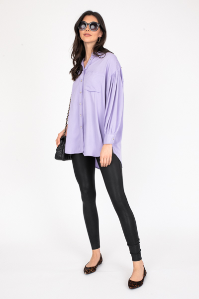 Lavender Button Up Tunic