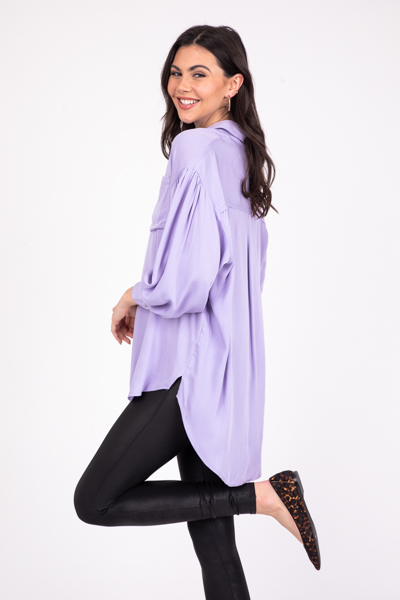 Lavender Button Up Tunic