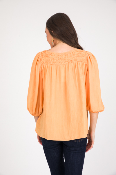 Cantaloupe Quarter Sleeve Top