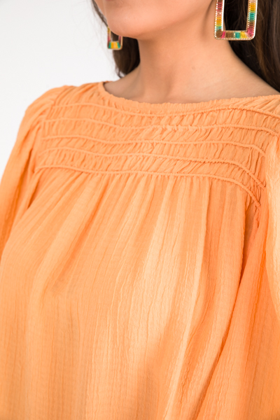 Cantaloupe Quarter Sleeve Top