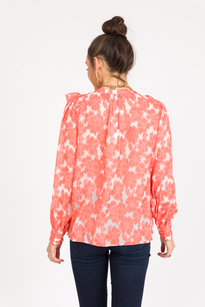 Mandarin Floral Blouse