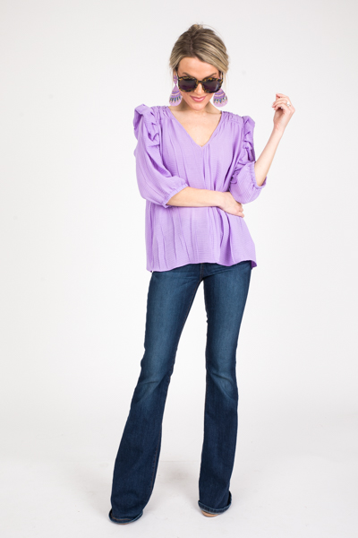 Textured Lavender Blouse