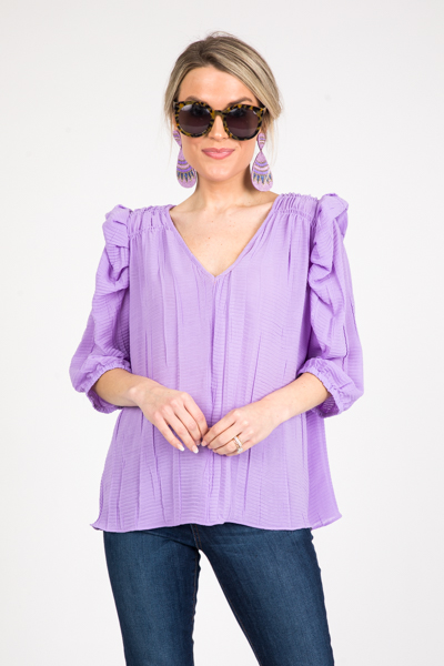 Textured Lavender Blouse