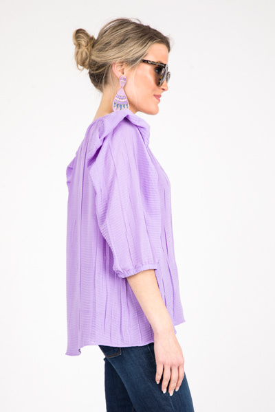 Textured Lavender Blouse