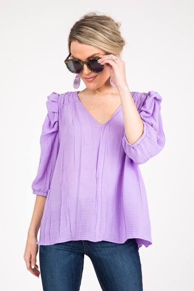 Textured Lavender Blouse