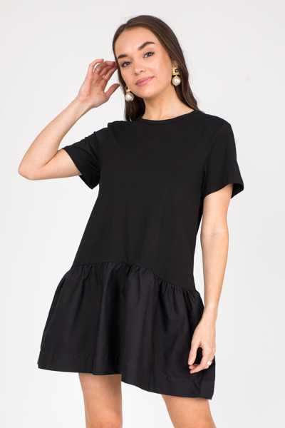 Chic T-Shirt Dress, Black