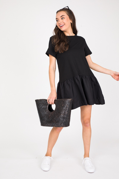 Chic T-Shirt Dress, Black