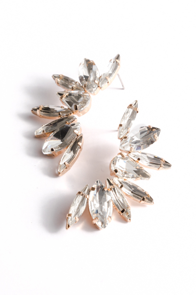 Jeweled Fan Earrings