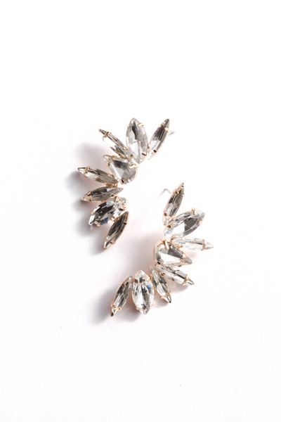 Jeweled Fan Earrings